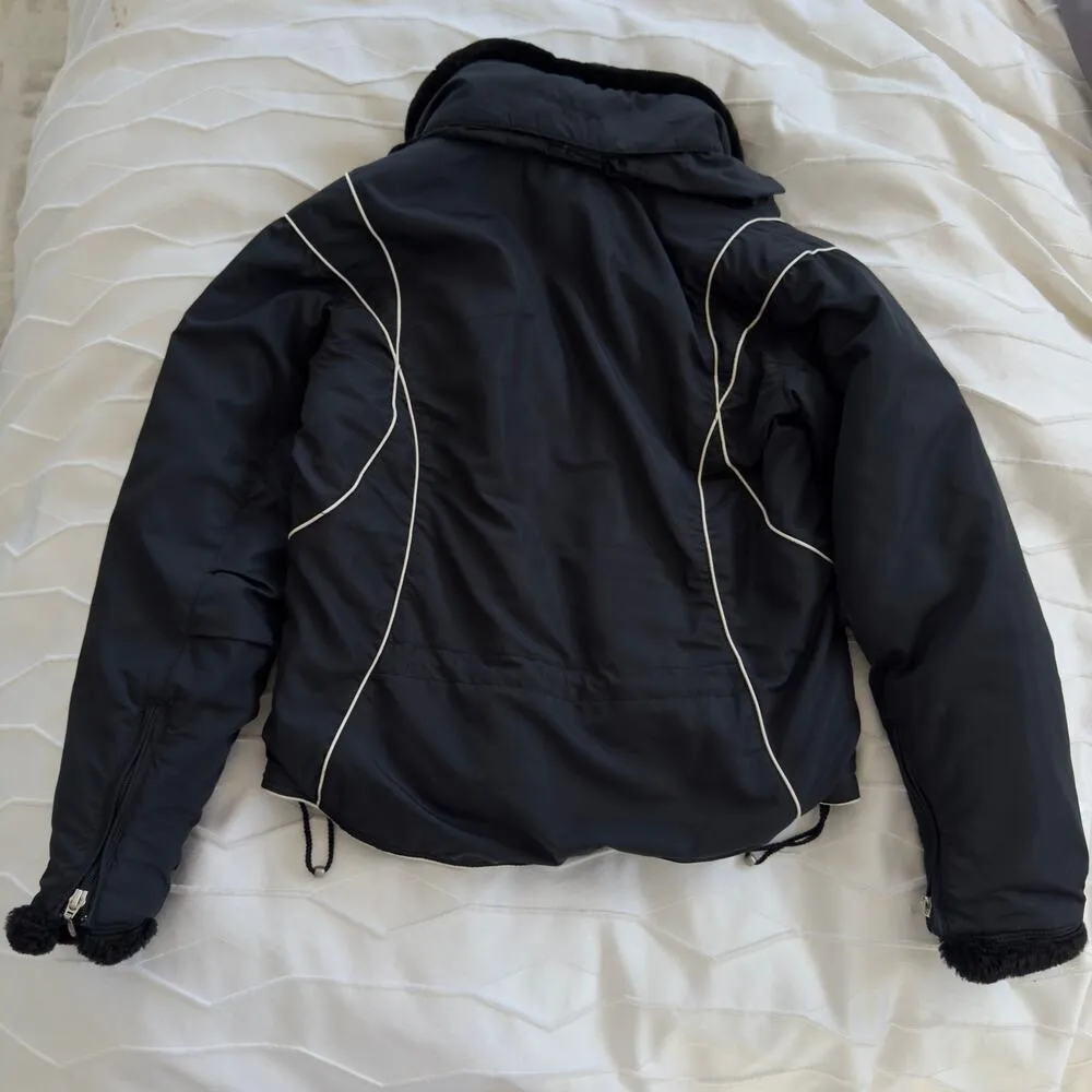 Obermeyer Women’s Ski Jacket Black Size 6 Thermolite Fur Lined Coat - Image 5