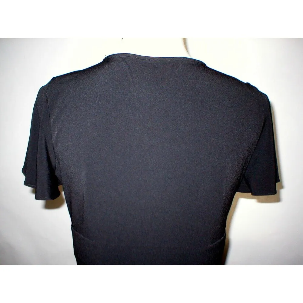 New NWT Womens MP P M Petite Calvin Klein Dress Black Studs Party Date Work  SS - Image 3