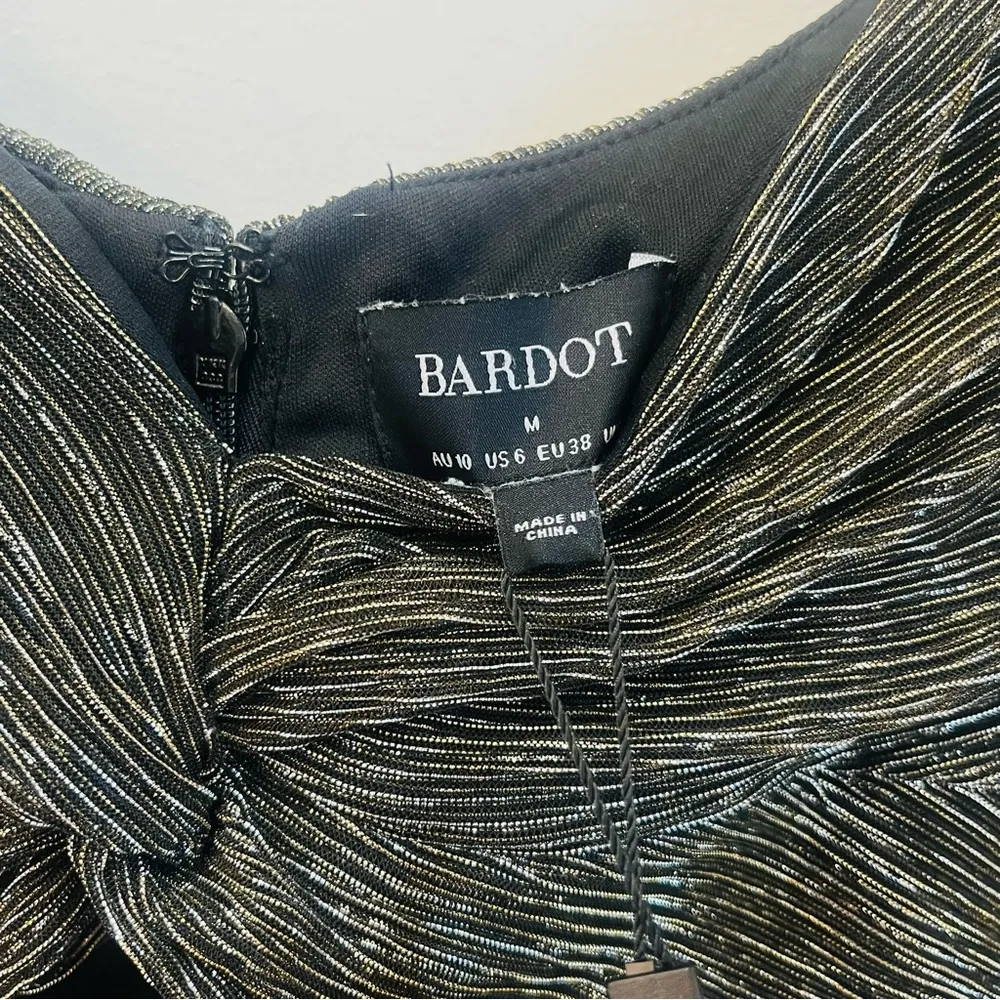 BARDOT women's Carina Cutout Metallic Mini Dress size 6 - Image 4