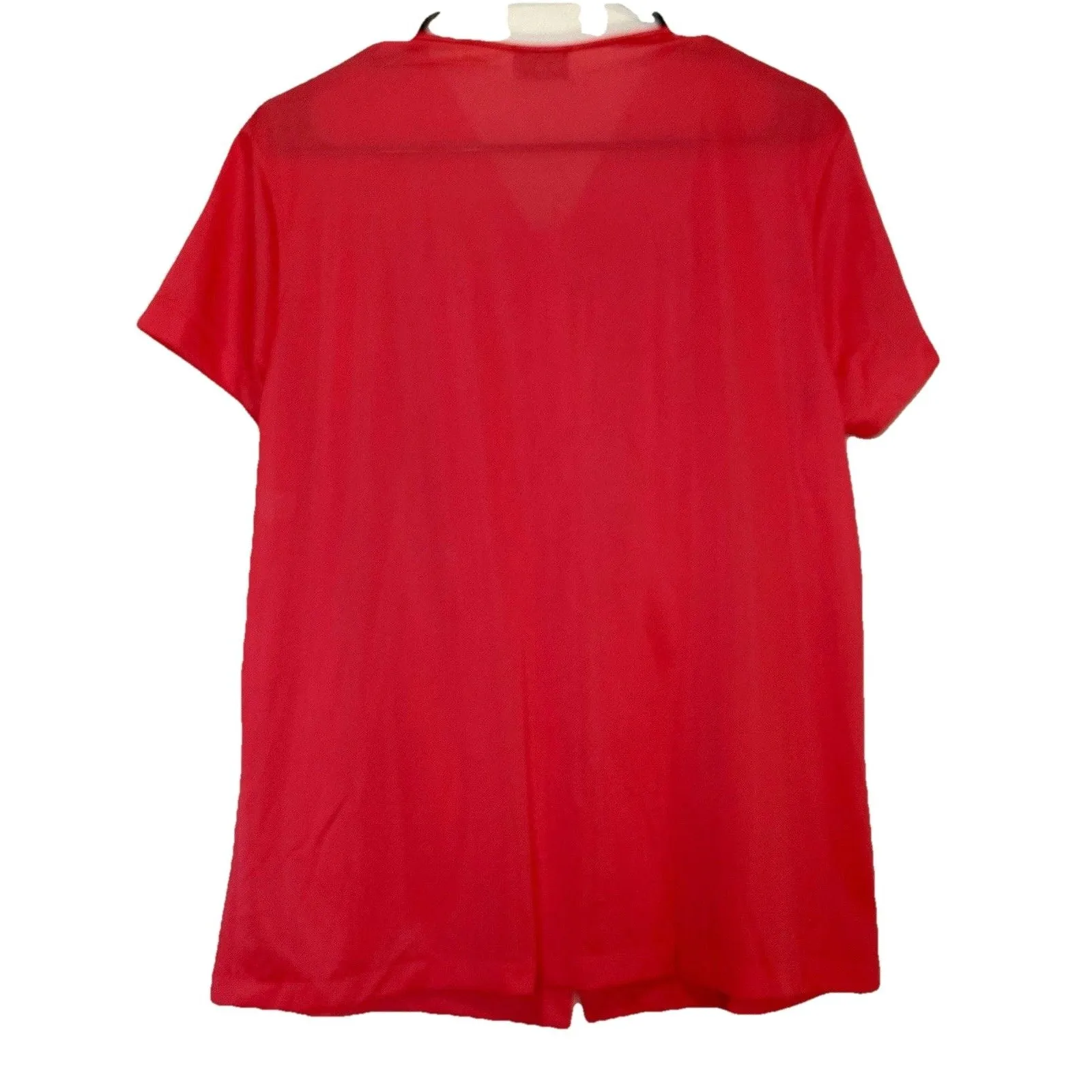 Vintage Vanity Fair Red Pajama Set. Nylon USA. M Late 80s Sleepwear NWT Size M - Image 3