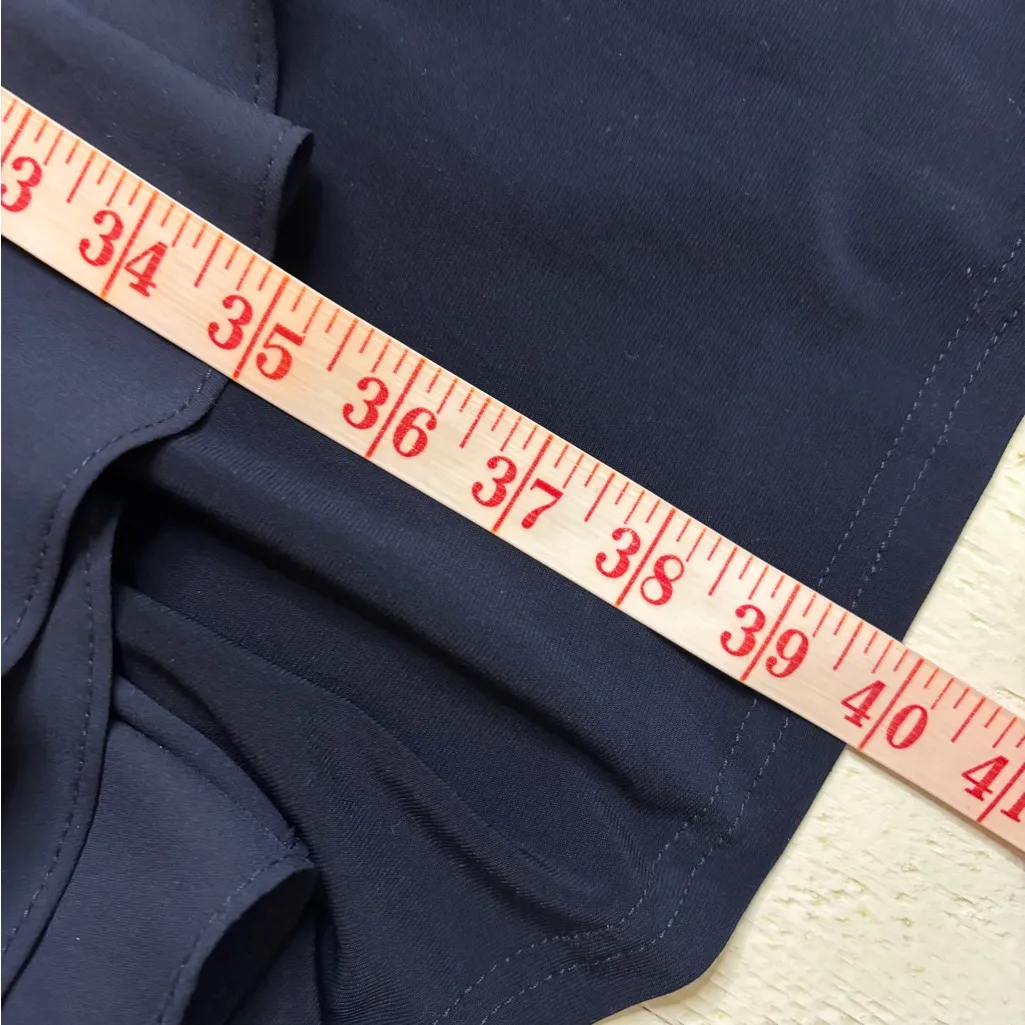 Joseph Ribkoff Sleeveless Navy Blue Sheath Overlay Dress Size 14 Large - Image 5