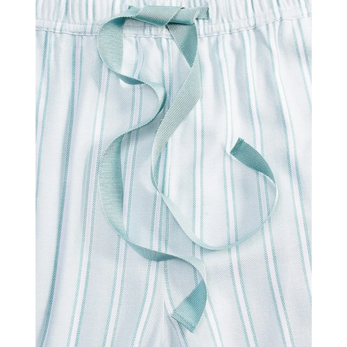 Brand New State of Day Women's Medium Mint Stripe Blue Lounge Pants Sleepwear - Image 3