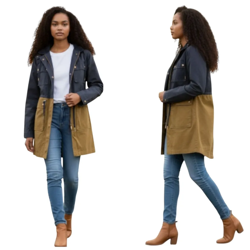 J. Crew Colorblock Barn/Chore Waxed Cotton Field Jacket EUC Size S     F215 - Image 7