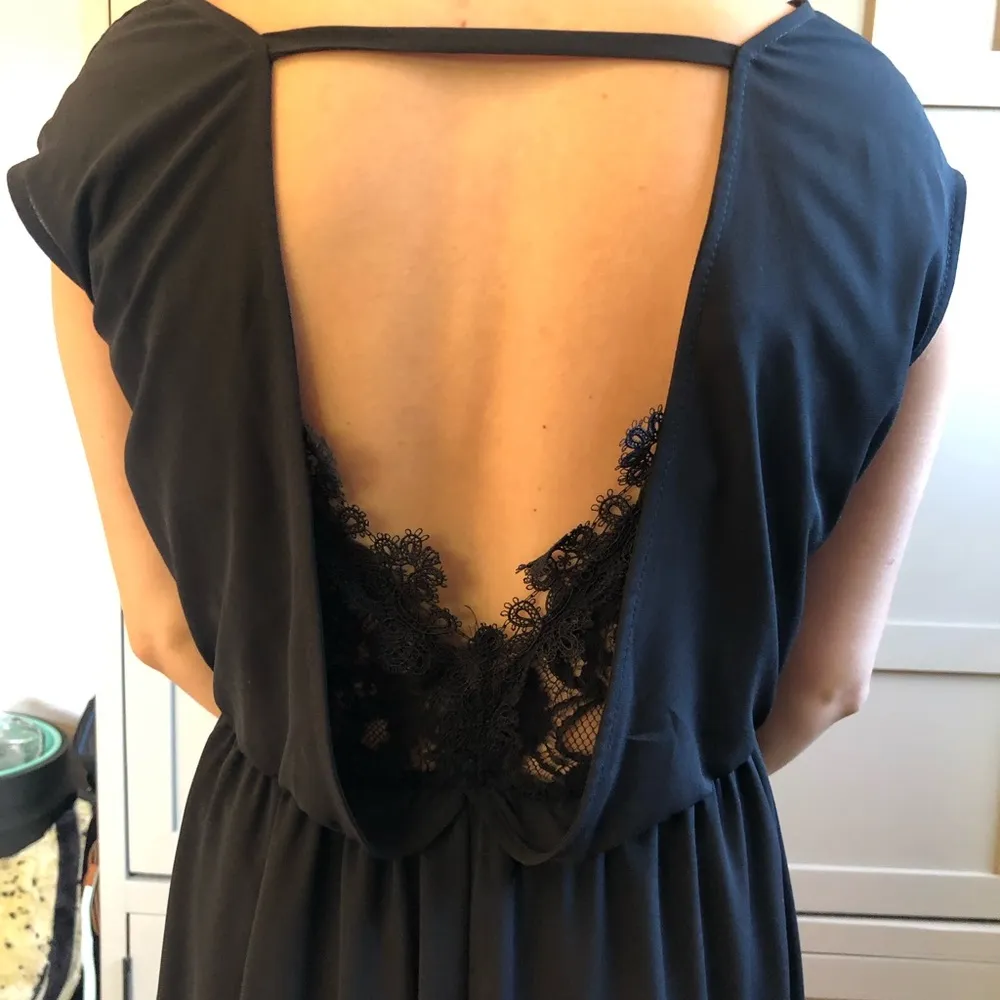 ASOS Petite Formal Maxi Dress with Lace Back Detail Size 00P - Image 2