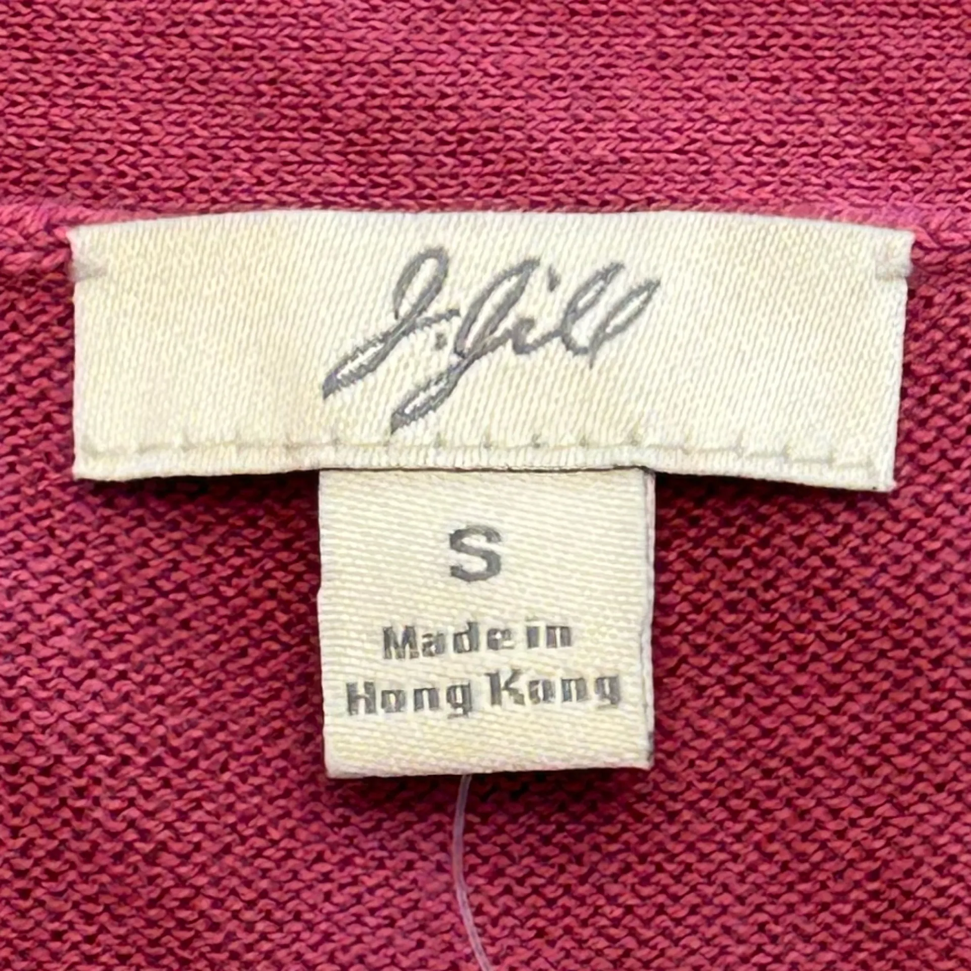 VTG J. Jill long sleeve raspberry pink timeless simple 100% cotton sweater NWT S - Image 5