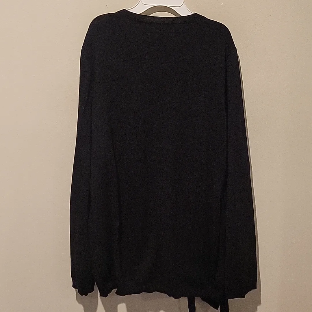 ❤️ NWT! J CREW FACTORY FLARE SLEEVE COTTON WRAP CARDIGAN SWEATER, LARGE - Image 6