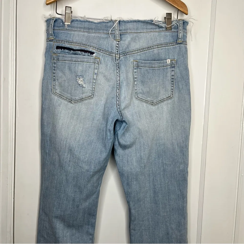 Melrose and Market Boyfriend Ripped Denim Jeans Size 28 - Image 6