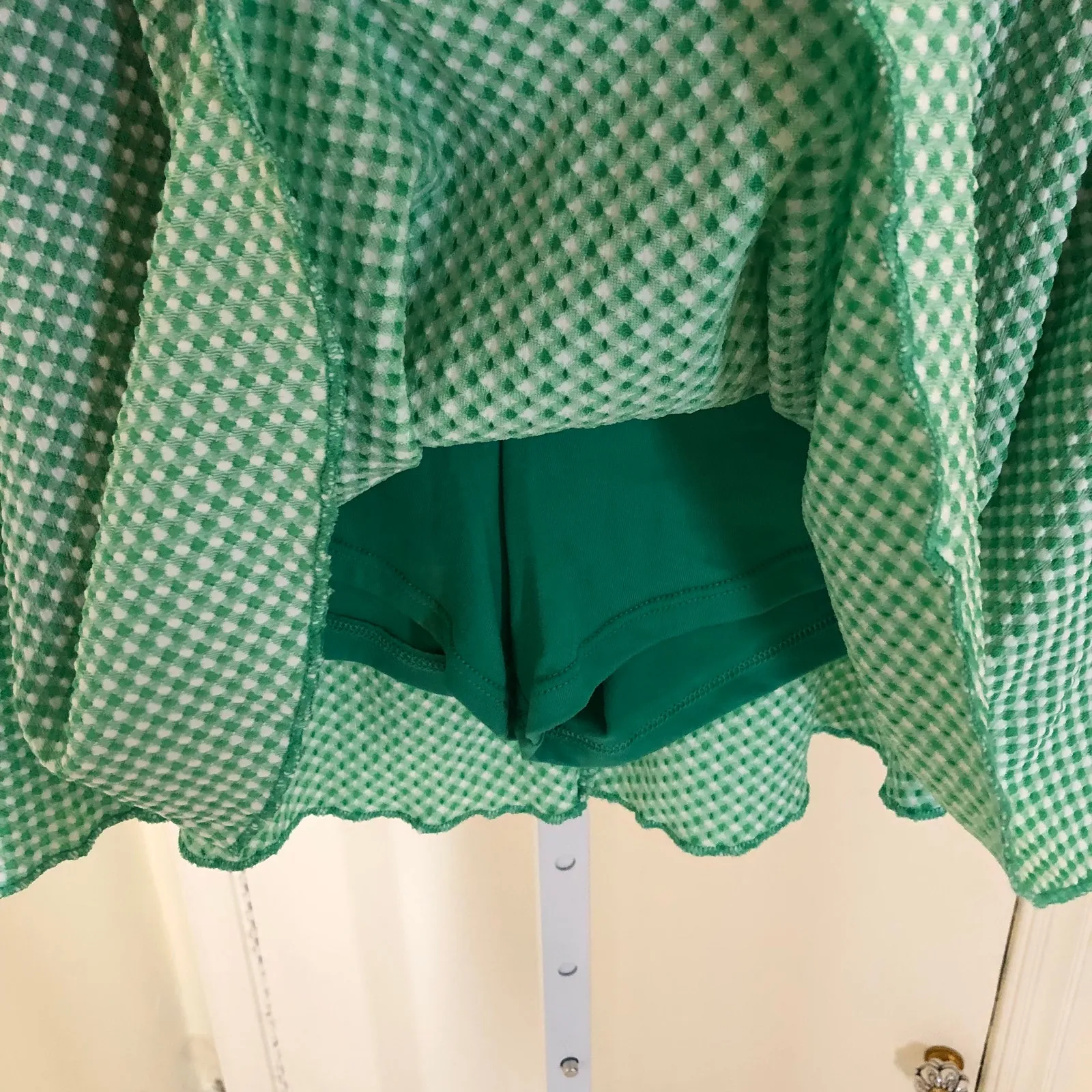 Wild Fable NWT Women's Mid-Rise Green Gingham Skort Size XS - Image 6