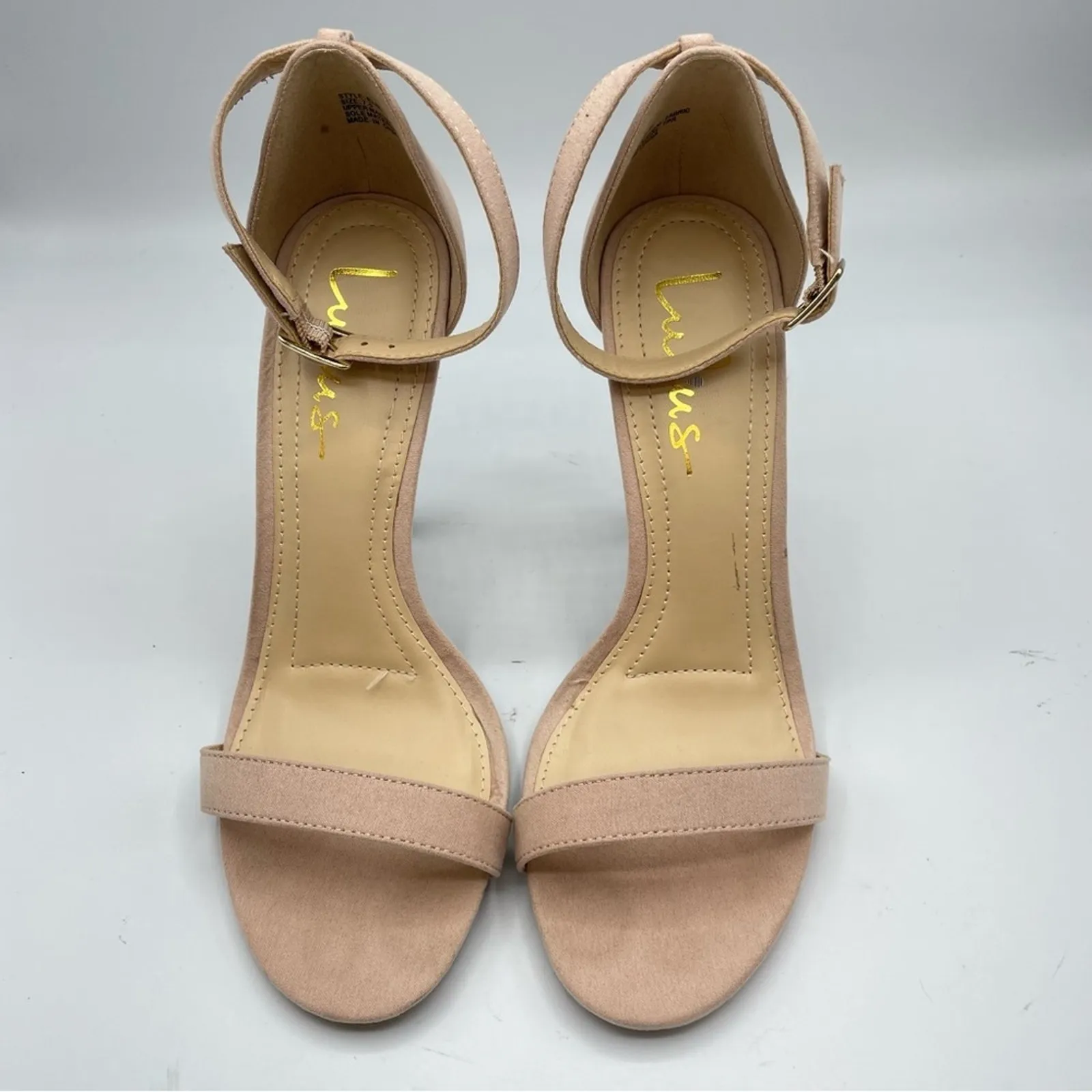 Lulus Pink Faux Suede Minimalist Heels Sandals Womens 7.5 - Image 5