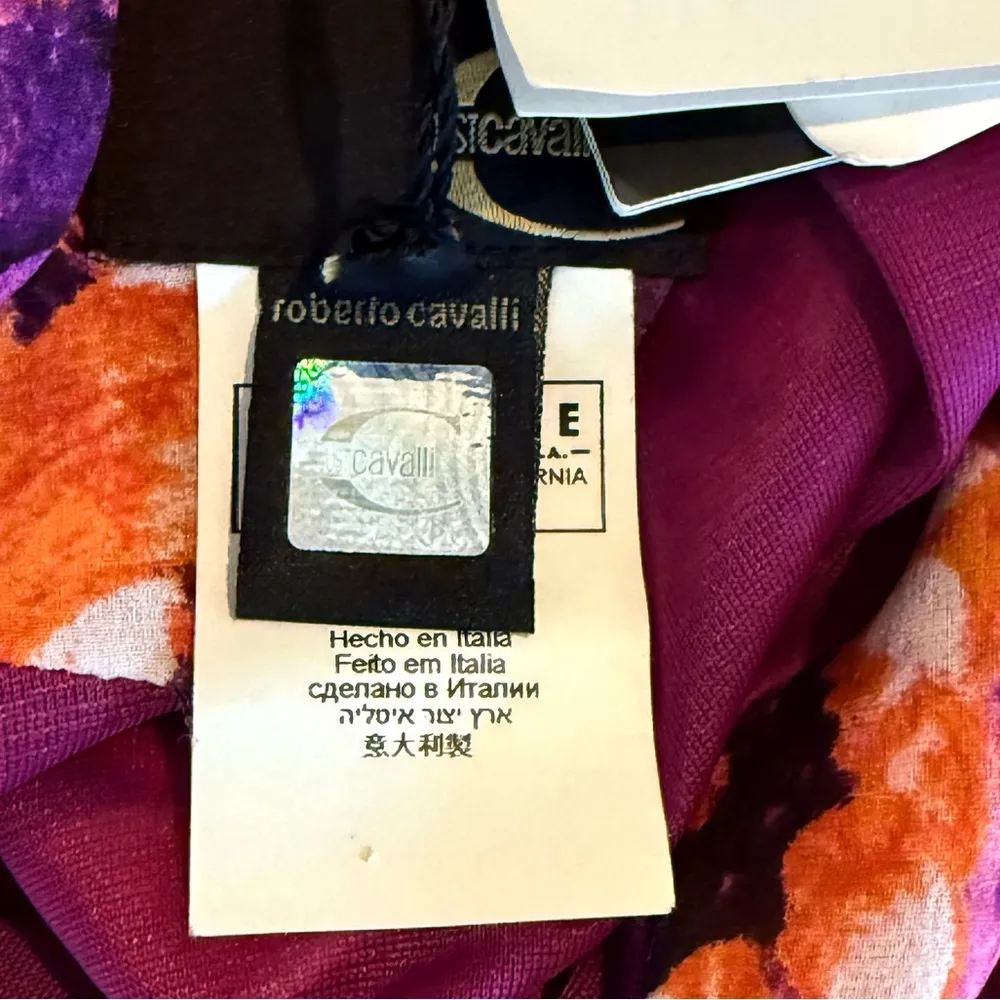ROBERTO CAVALLI Just Cavalli Silk Floral Print Dress Size 44 (L) - Image 10