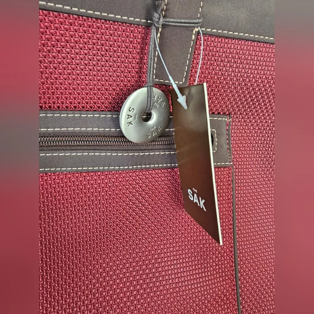 The Sak Burgundy Large Tote Bag  Textured Material New With Tags Luxia Bag - Image 2