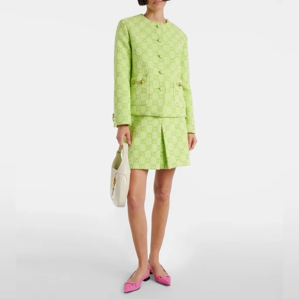 Gucci Horsebit GG Supreme Pink Canvas Slingback Charlotte Ballet Flats EU 39.5 - Image 13