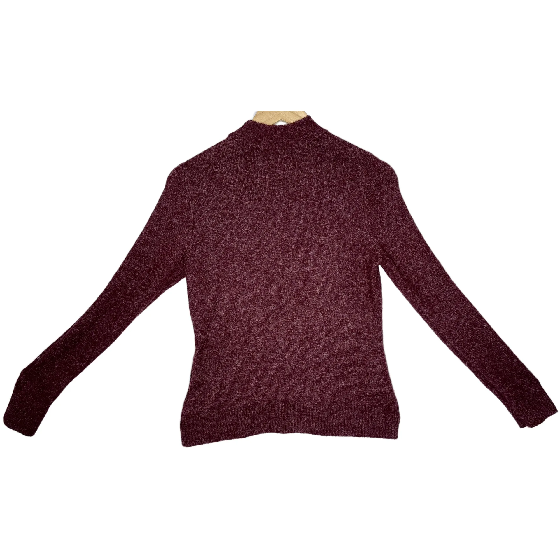 Abercrombie & Fitch Red Knit Long Sleeve Mock Neck Turtleneck Sweater Size Small - Image 3