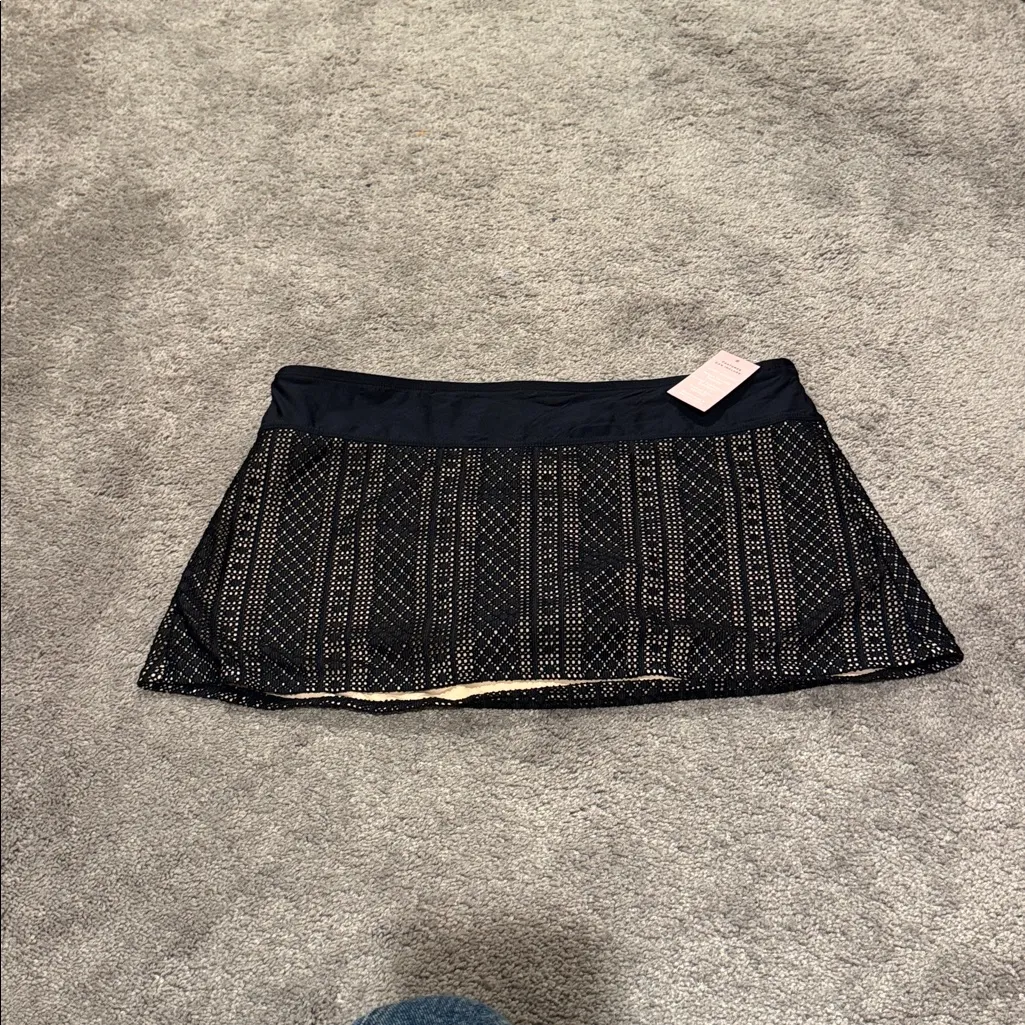 Alex Marie Fit Solution Black/Cream Two Piece Tankini & Skirt Swim Set SIZE M - Image 6