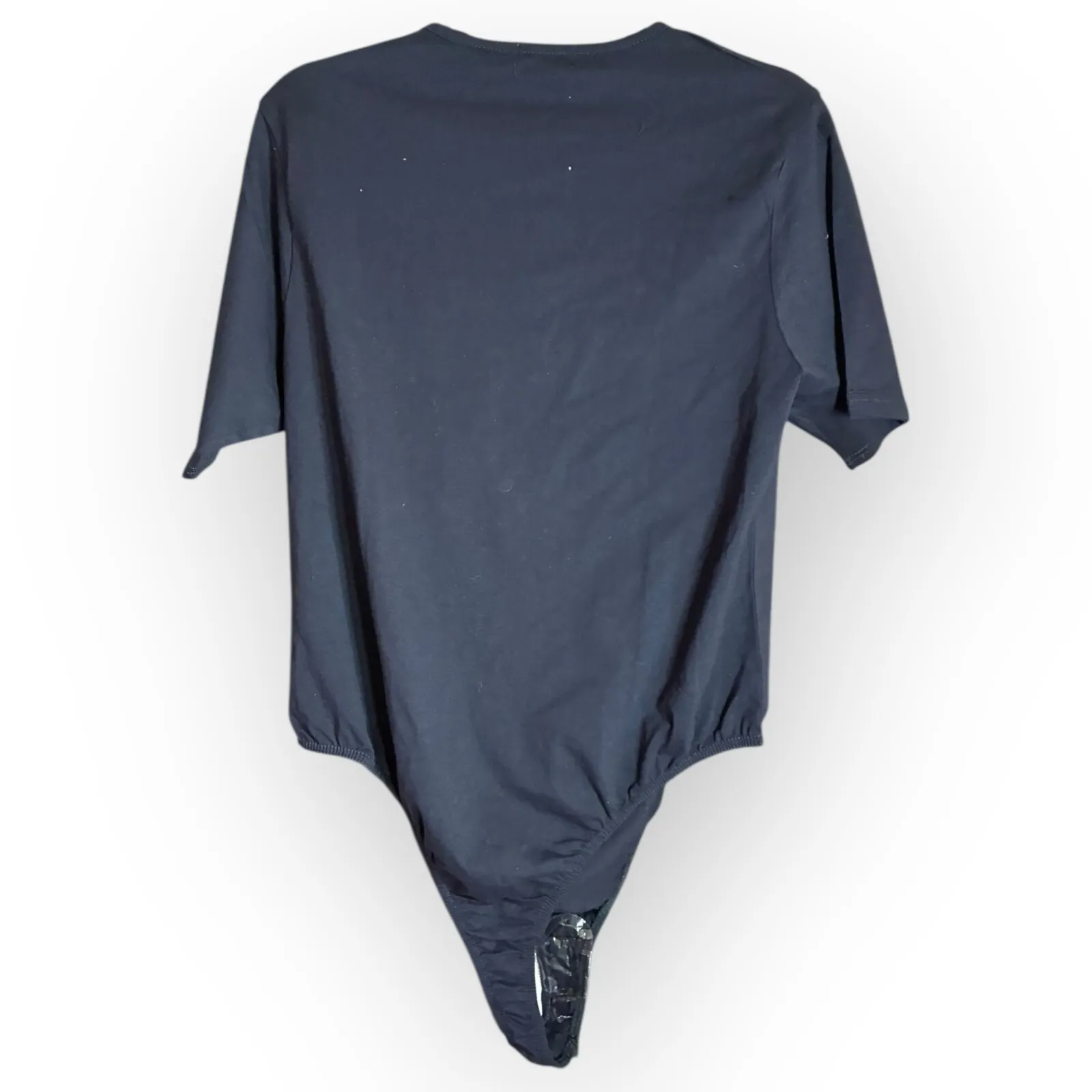 PrettyLittleThing Plus 20 Navy Cotton Stretch Bodysuit Tee Short Sleeve NWT PLT - Image 3