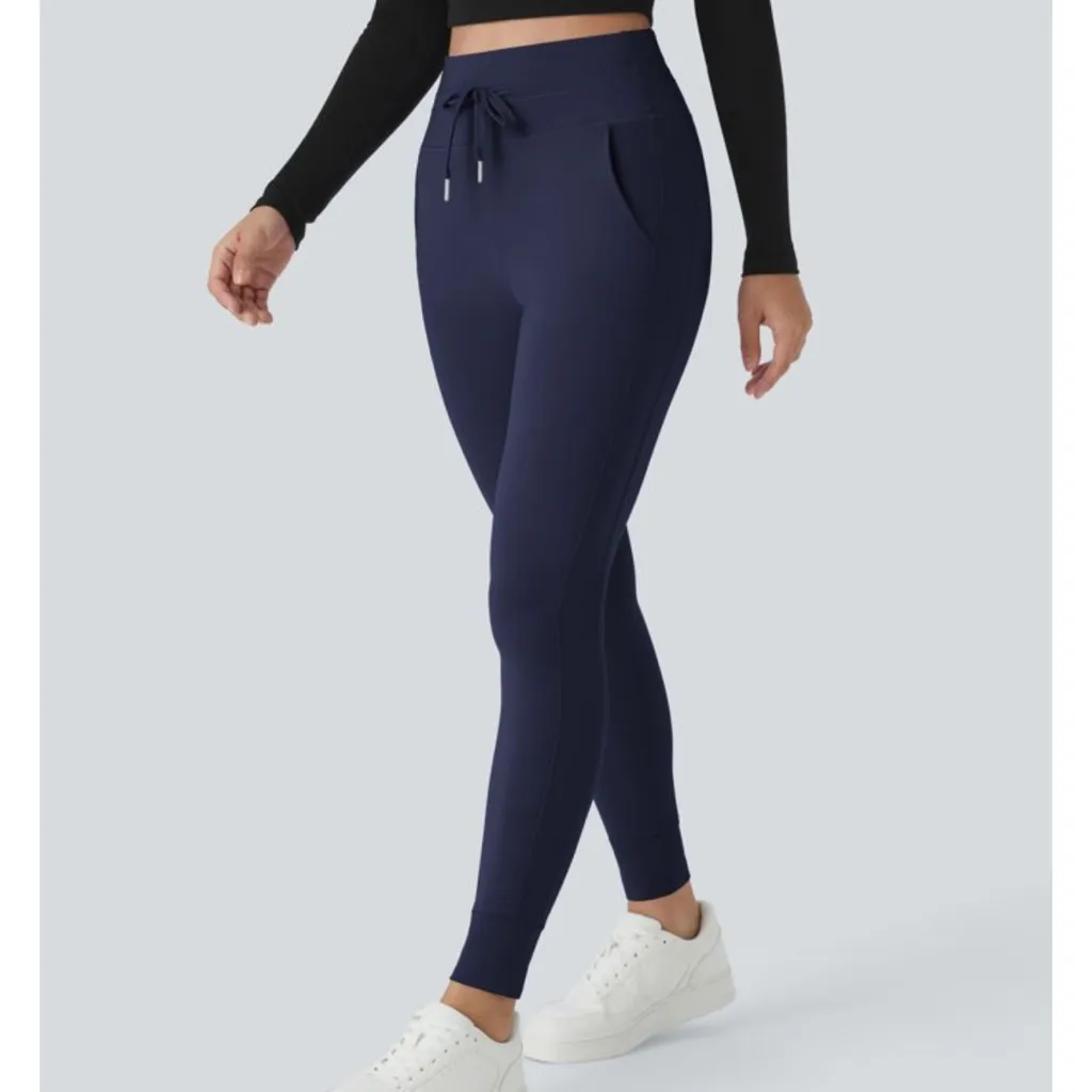 NWT Halara softlyzero high waisted drawstring pocket full length joggers size L - Image 3