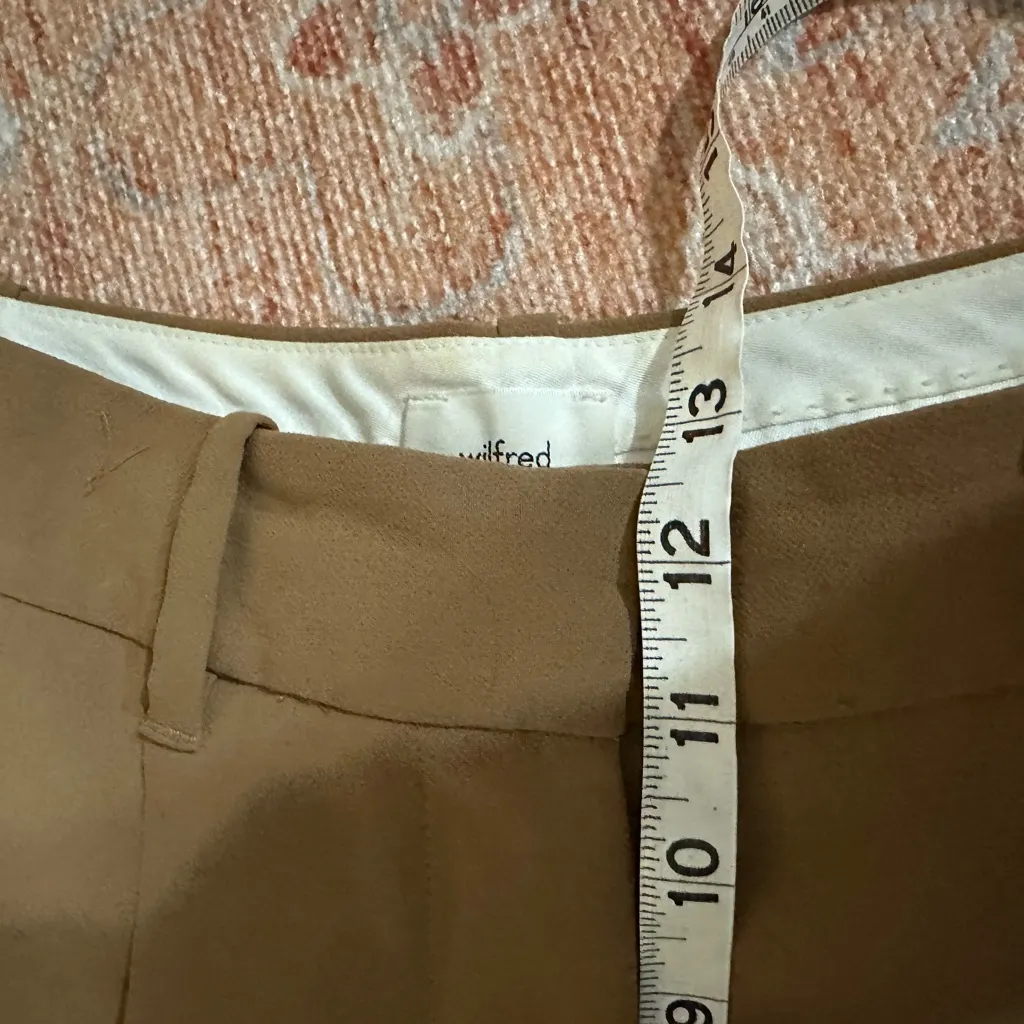 Aritzia Wilfred Carrot pant high waist relaxed fit crepe trouser camel brown 6 - Image 8