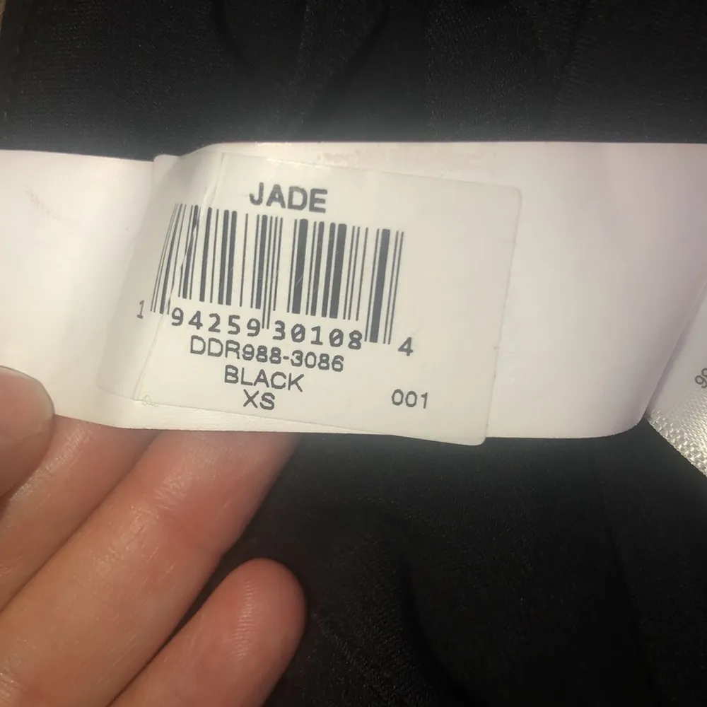 Dress The‎ Population Jade Long Sleeve Knot Cutout Keyhole Mini Dress Black XS - Image 9