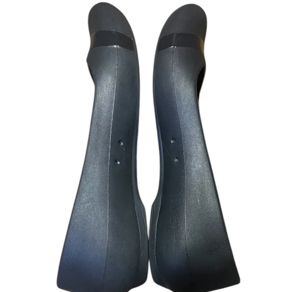 Crocs Gianna Alice Ballet Flats Womens 8 Black Shiny Cap Toe Slip On Comfort - Image 6