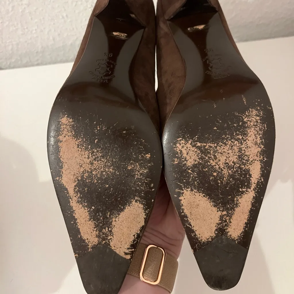 J.Crew Brown Suede Tassel Heels Pumps - Image 5