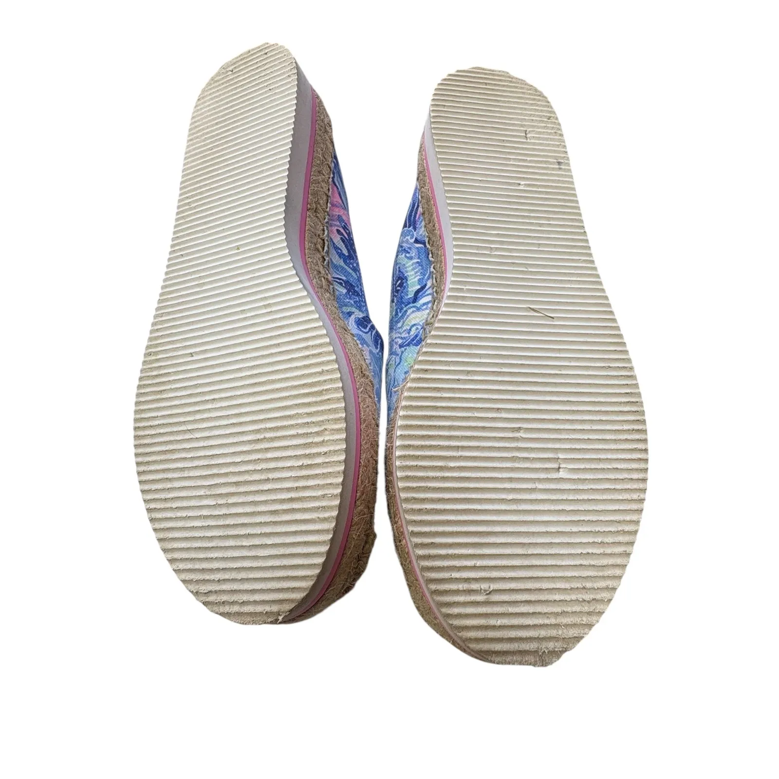 Lilly‎ Pulitzer Women's Saltwater Blue Marlo Espadrille Platform Slip On Shoes 6 - Image 7