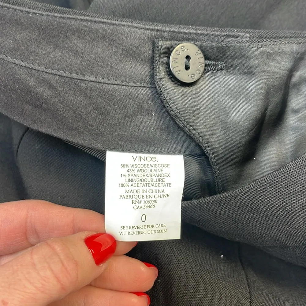 Vince  Straight Leg Black Trousers - Image 4