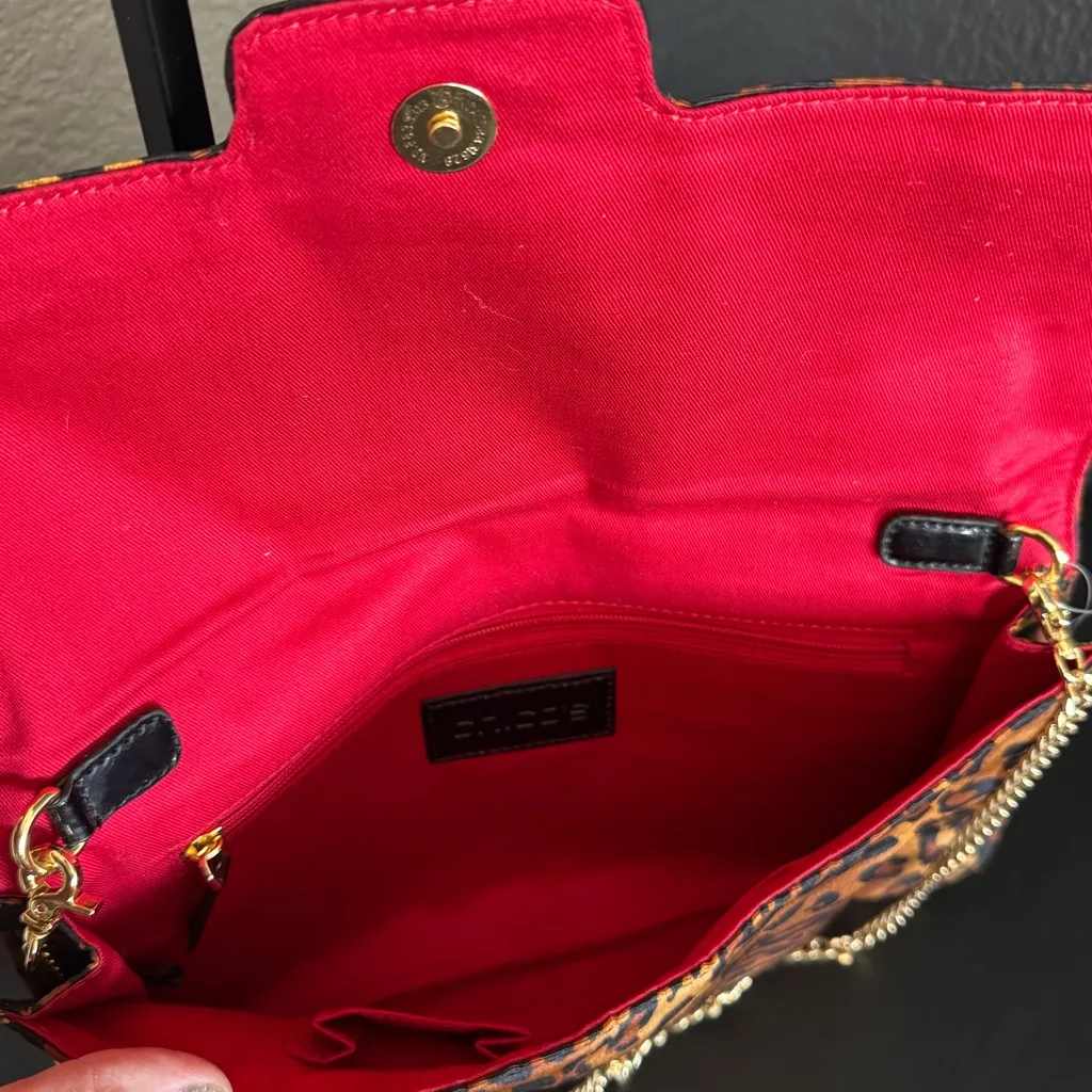 Chico’s Leopard Print Gold Chain Shoulder Bag - Image 5