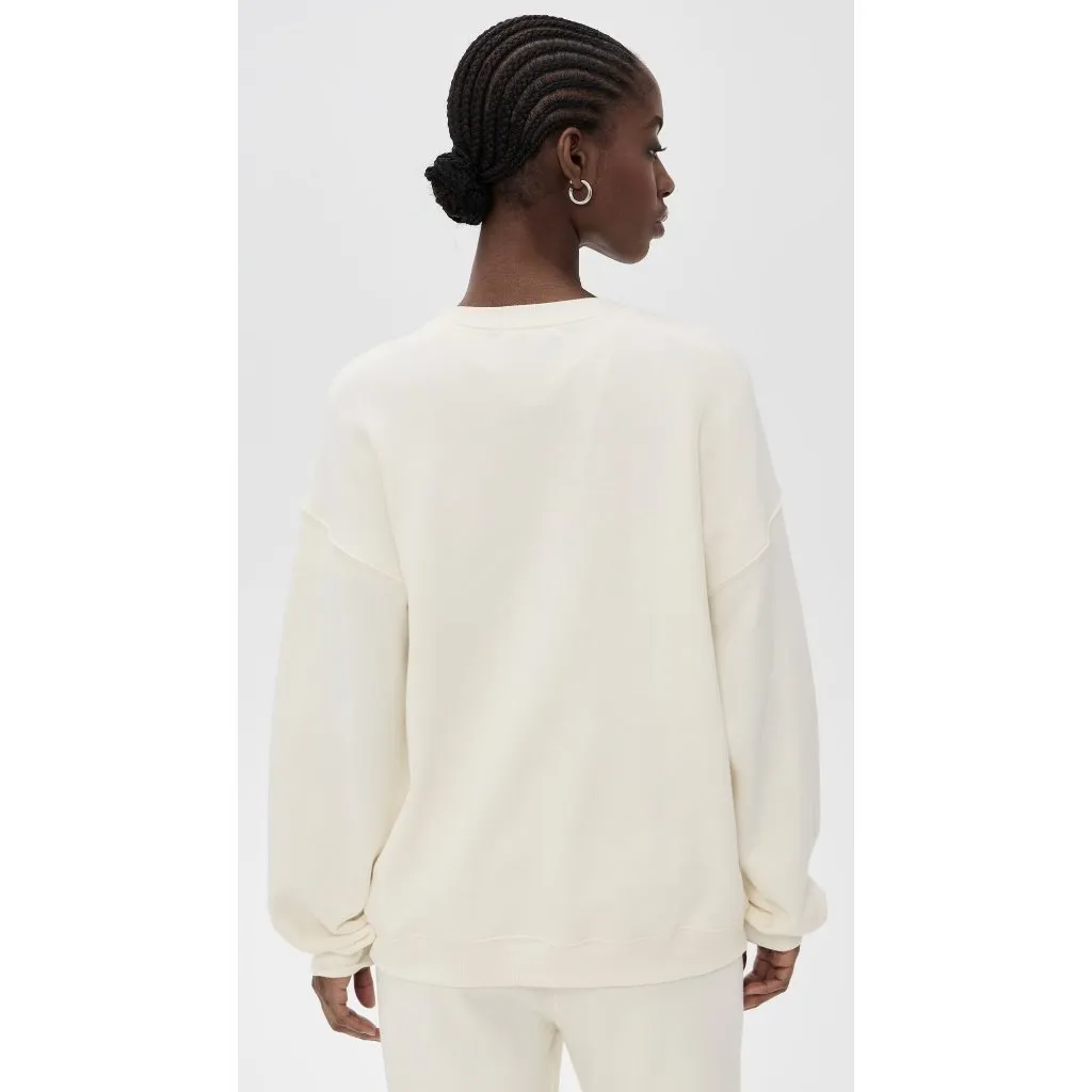 Eterne Oversized Crewneck Sweatshirt in Cream Large New Womens Pullover - Image 12