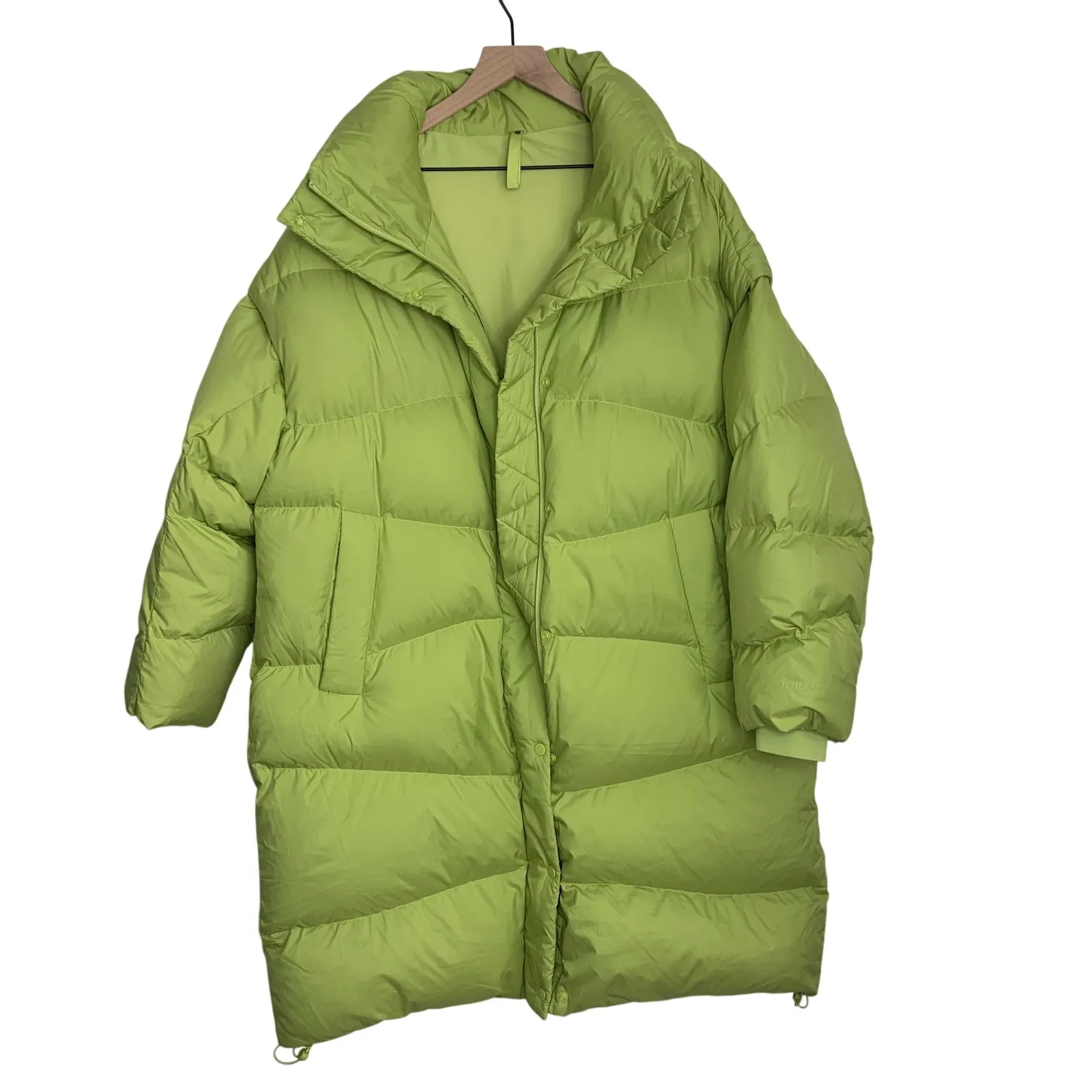 Lululemon  Long Oversized Down Jacket Wasabi Vest Puffer Medium Large - Image 3