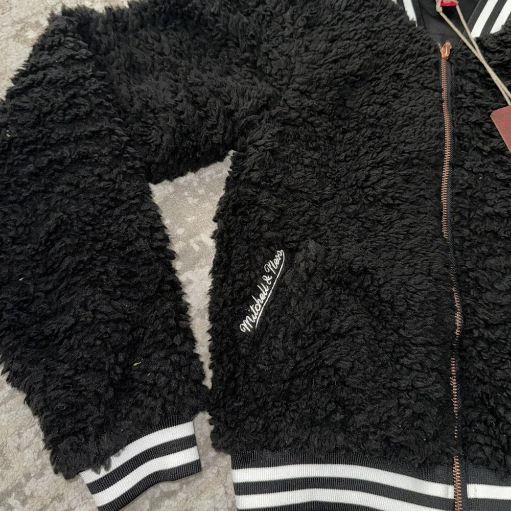 Women's‎ Mitchell & Ness Cozy Bear Jacket Black NWT Msrp $120 - Image 3