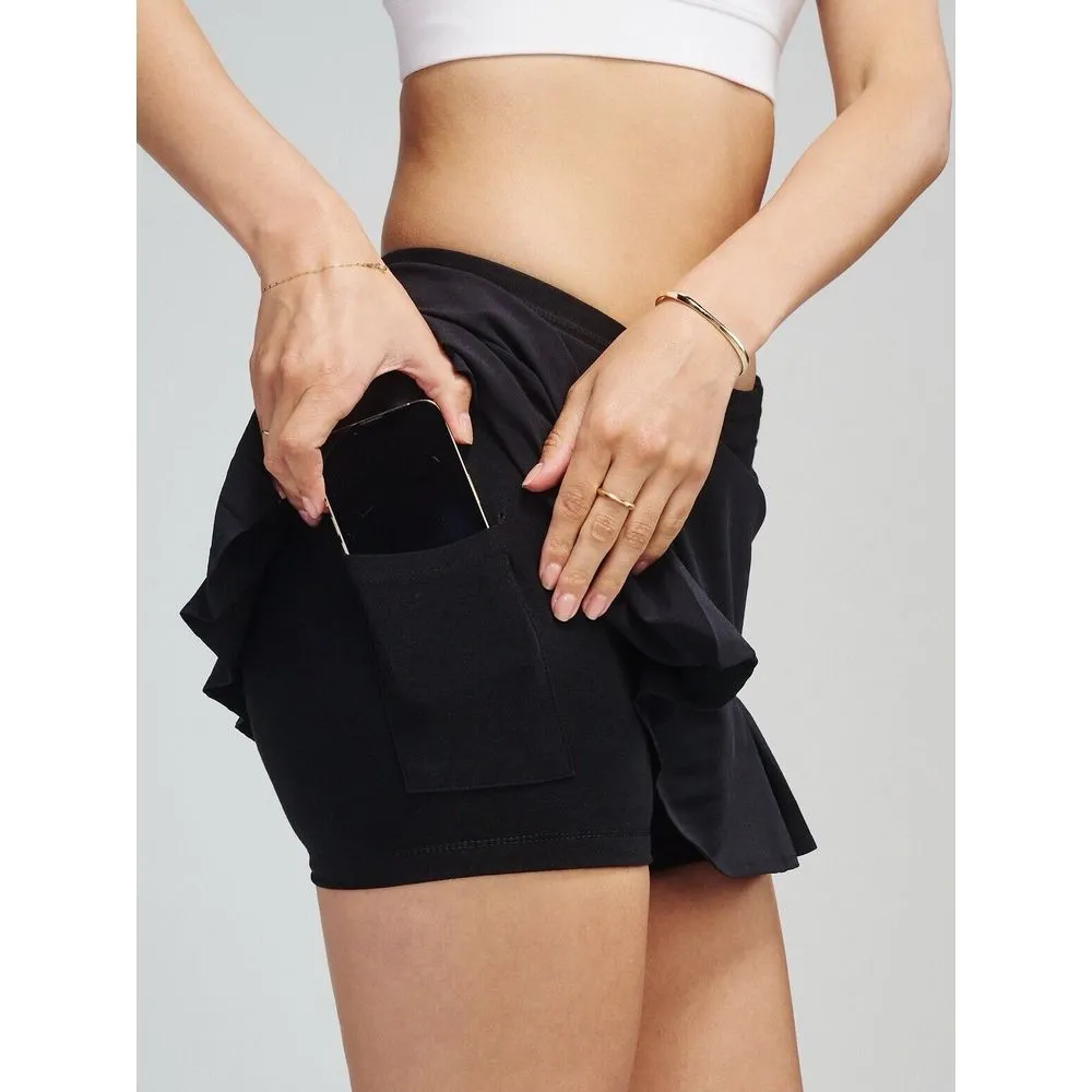 tasc Performance Rhythm Tennis Skort Skirt Black Size‎ Small 13" Pickleball - Image 4