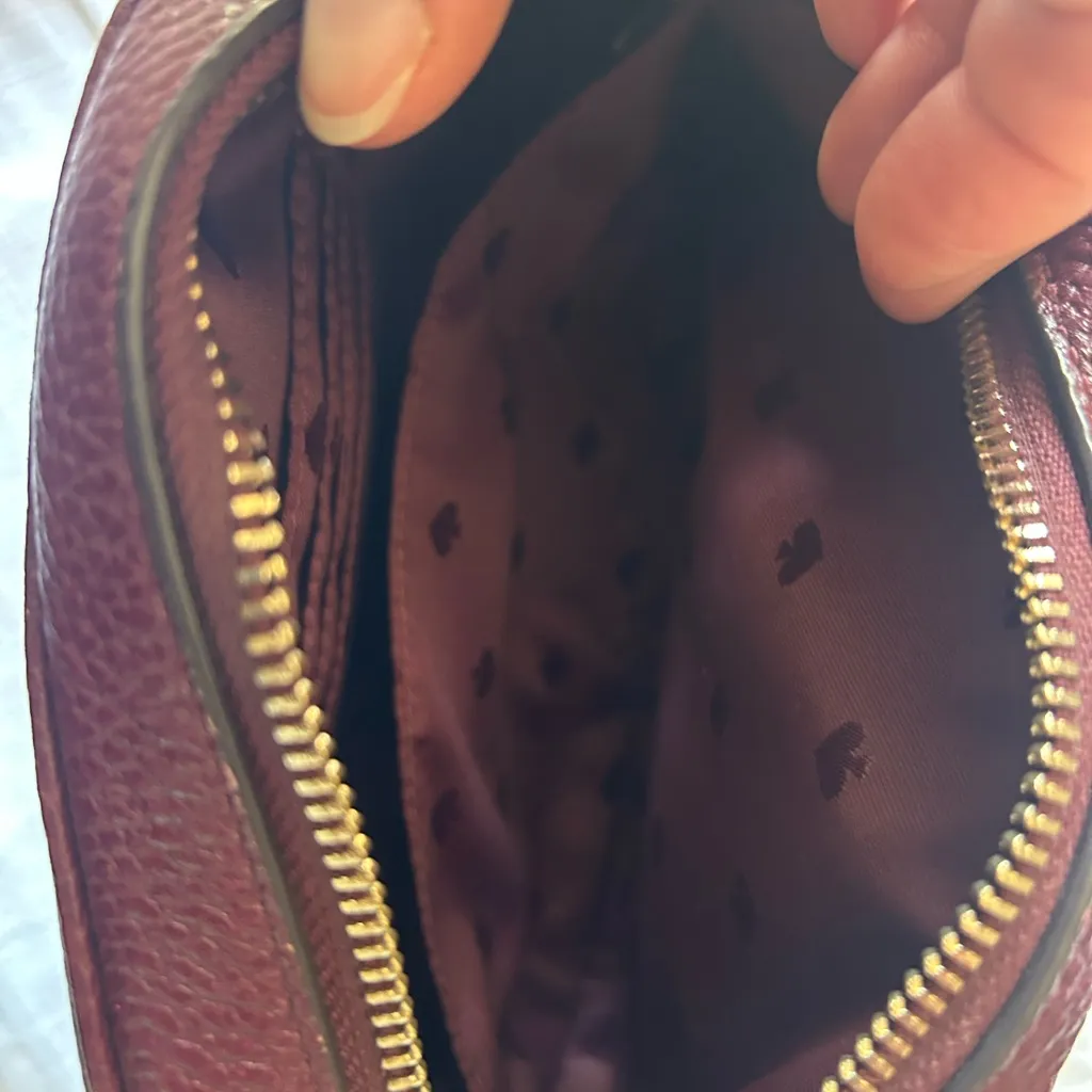 Kate Spade Deep Red Leather Crossbody Bag - Image 6