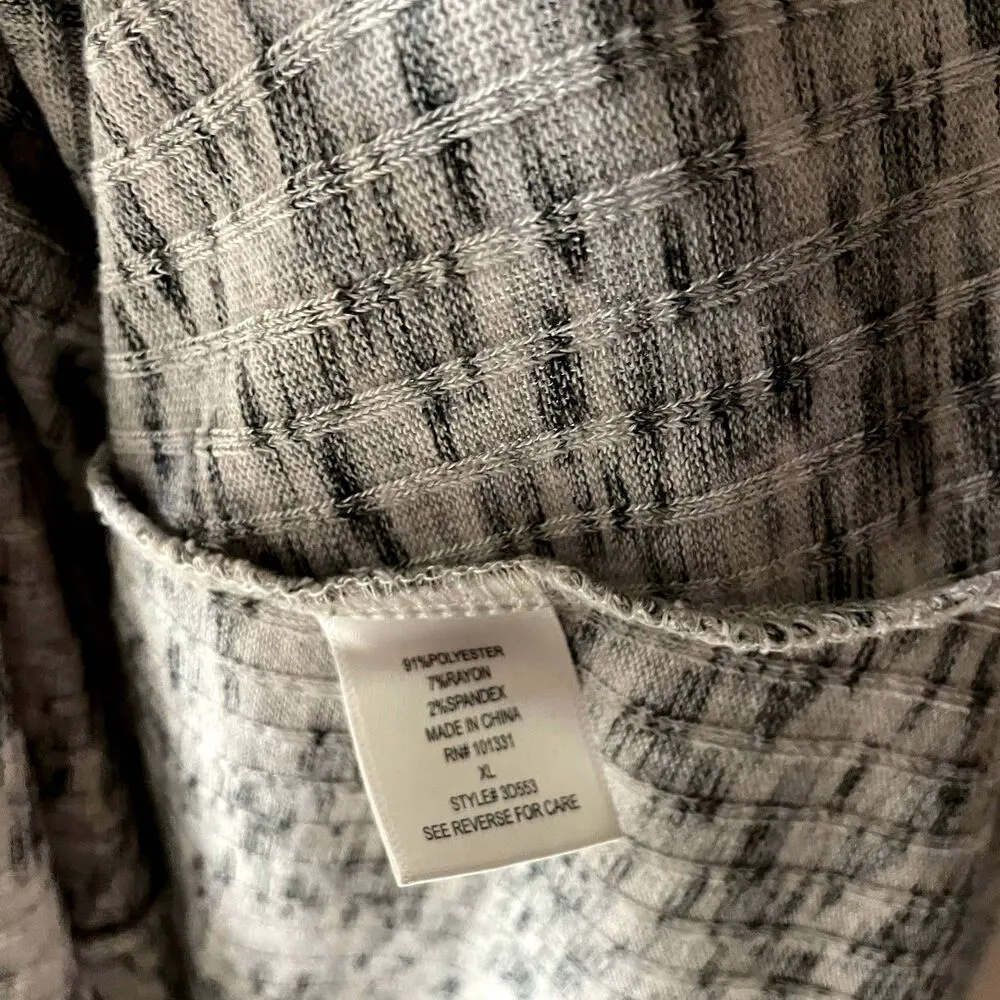 Charlotte Russe Ribbed Light Gray Marled Long Sleeve Dress Size XL GUC - Image 5