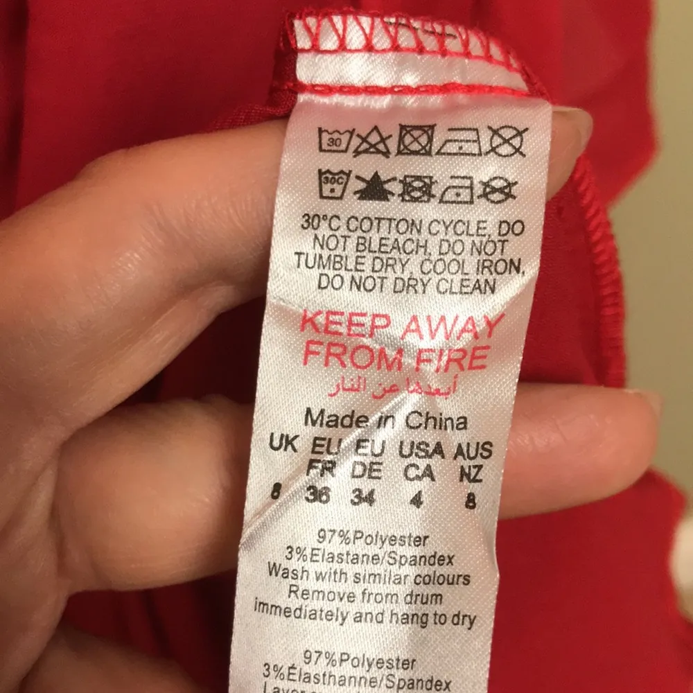 PrettyLittleThing Women’s Red Ruffle Off the Shoulder Leg Slits Maxi Dress - Image 10