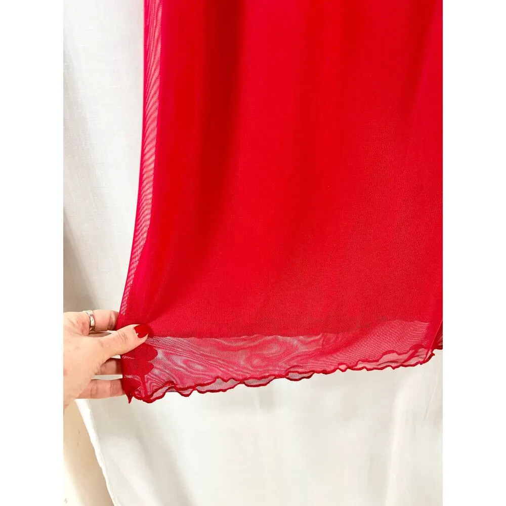 Perfect Stranger Thalia Sleeveless Mesh Strappy Back Maxi Dress Red 8 AUS / US 4 - Image 3