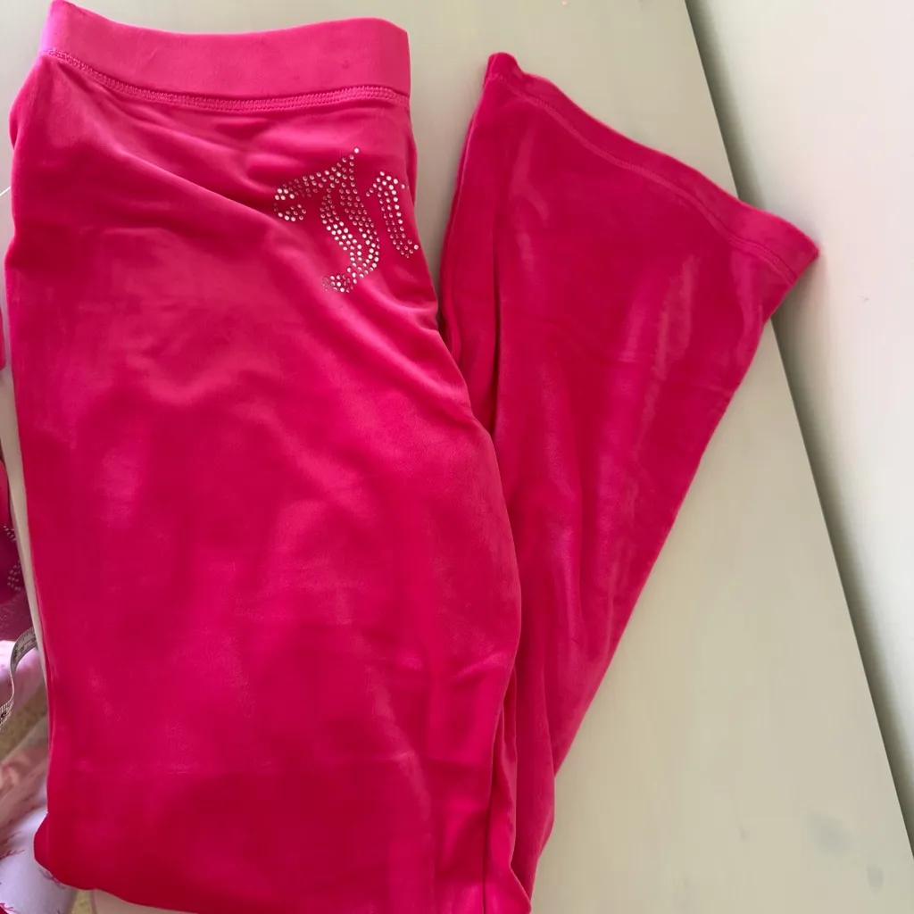 NWT JUICY COUTURE 2pc Velour Track Set Pink Size L - Image 7