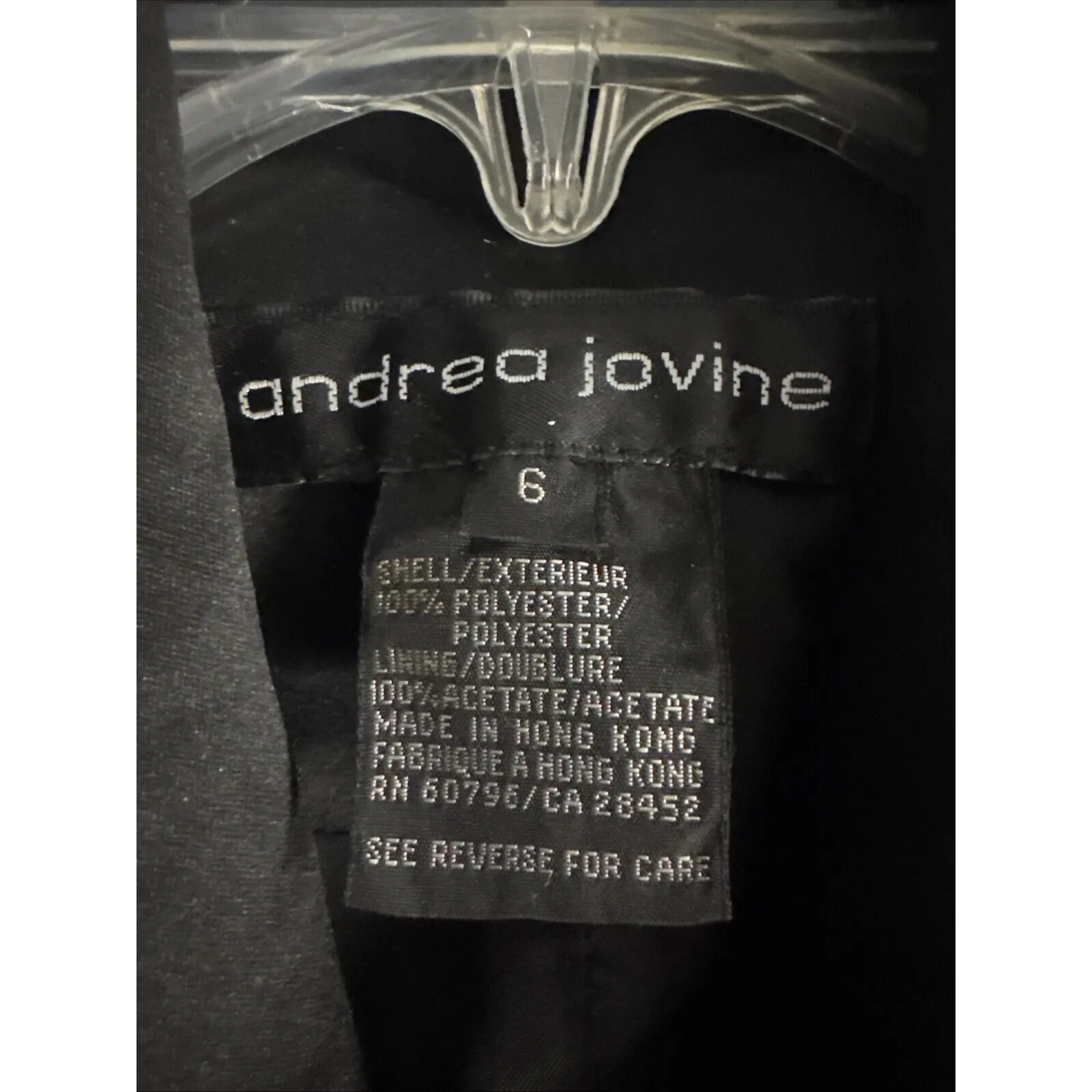 Vtg Andrea‎ Jovine Satin women's Size 6 Oversized Coat Jacket cardigan Black - Image 9