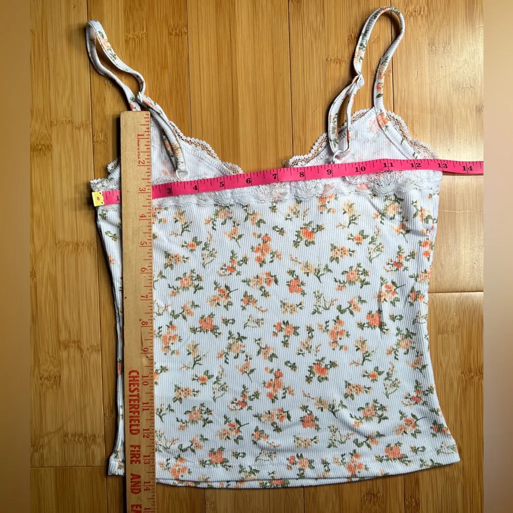 Charlotte Russe Babydoll Camisole Lace Trim Floral Feminine Cute Y2K Tank Top|SM - Image 5