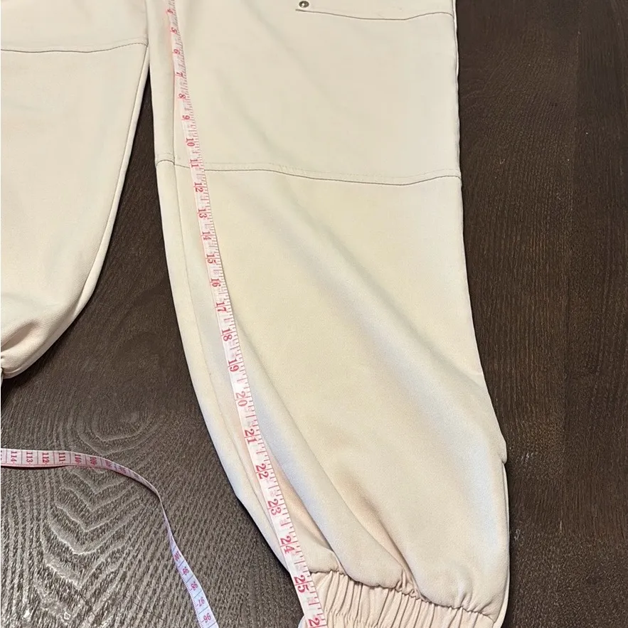 Sara Stylish Cream Jogger Pants - Image 10