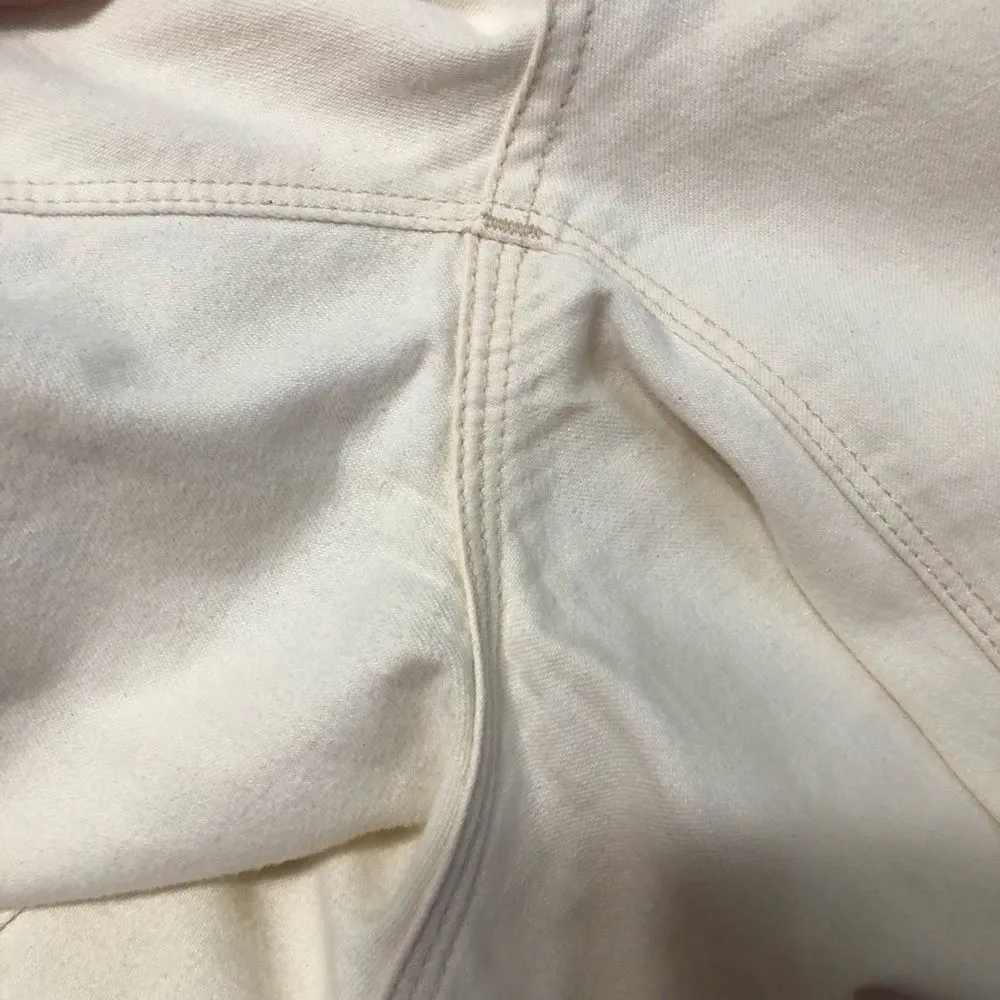 Madewell Boy Jean Size 27 But Waist Measures 32 Cream Off White Soft 100% Cotton - Image 12