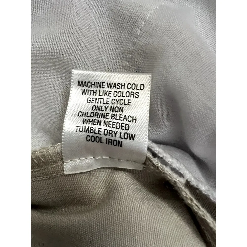 Studio Works size 16 pants cropped beige high-rise stretch  front pockets - Image 9