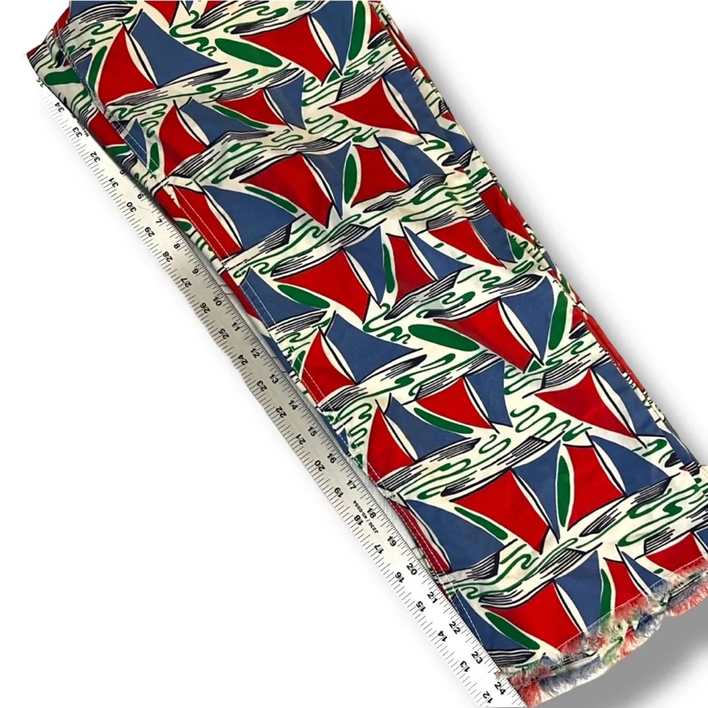 Vintage TOMMY HILFIGER Women Size 4 Nautical Sailboat Fringe Ankle Pants Retro - Image 5