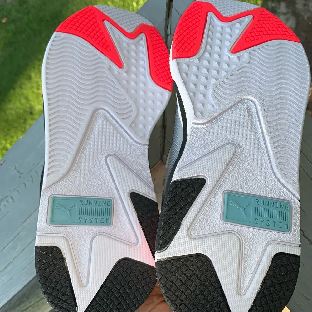 NEW PUMA RS-X Patent Sneakers 372780-02 Hight Rise/White - Image 8