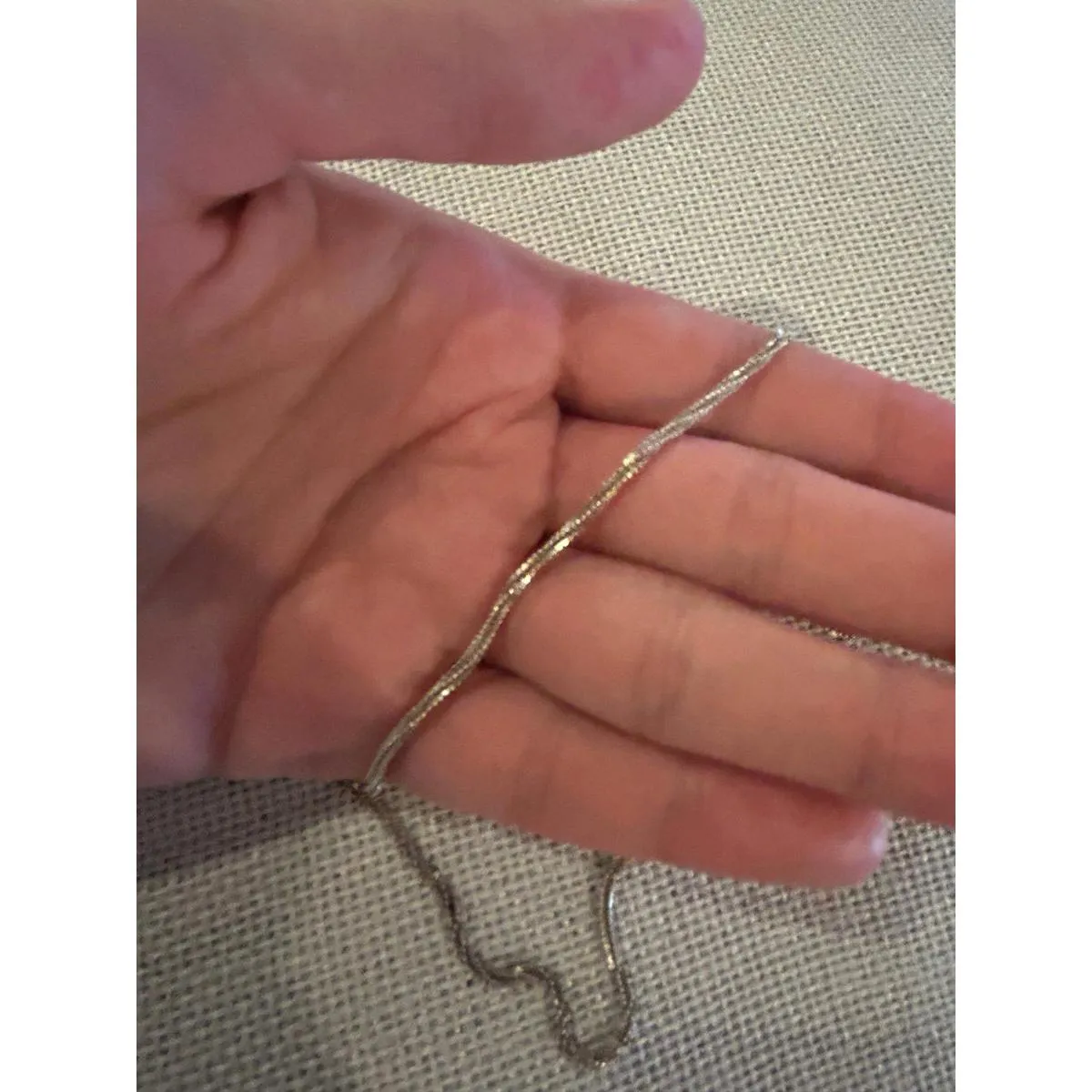 24 inch z114 necklace 925 sterling silver Italy Gray - Image 4