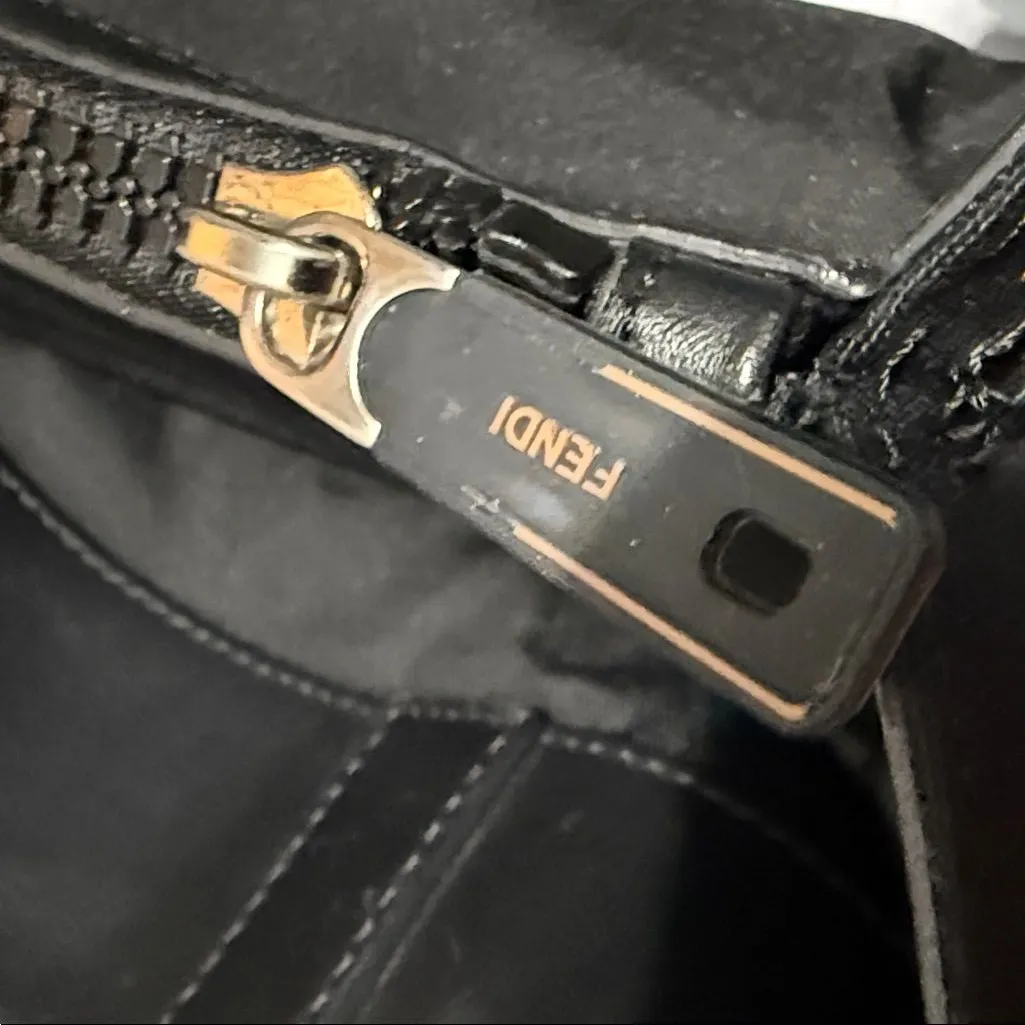 Fendi Black and Brown Tote Bag - Image 13