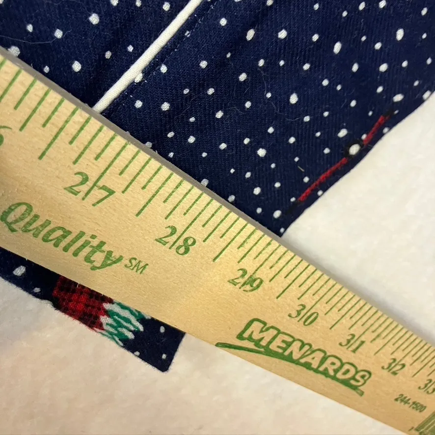 Lands End 2X Women Navy Red Plaid Camper Christmas Pajama Pants Lounge Sleepwear - Image 8