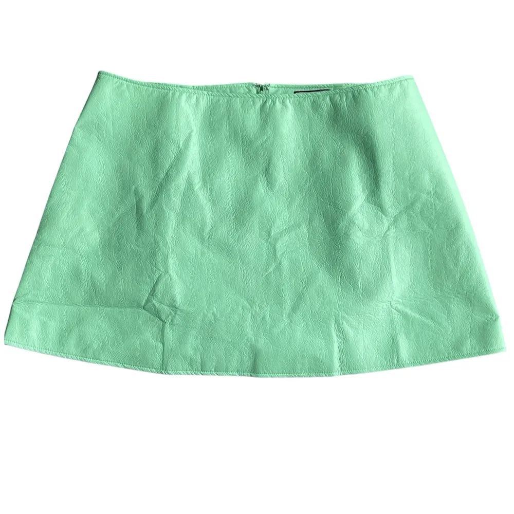 Tuckernuck Mint Chip Leather Meg Mini Skirt XXL - Image 4