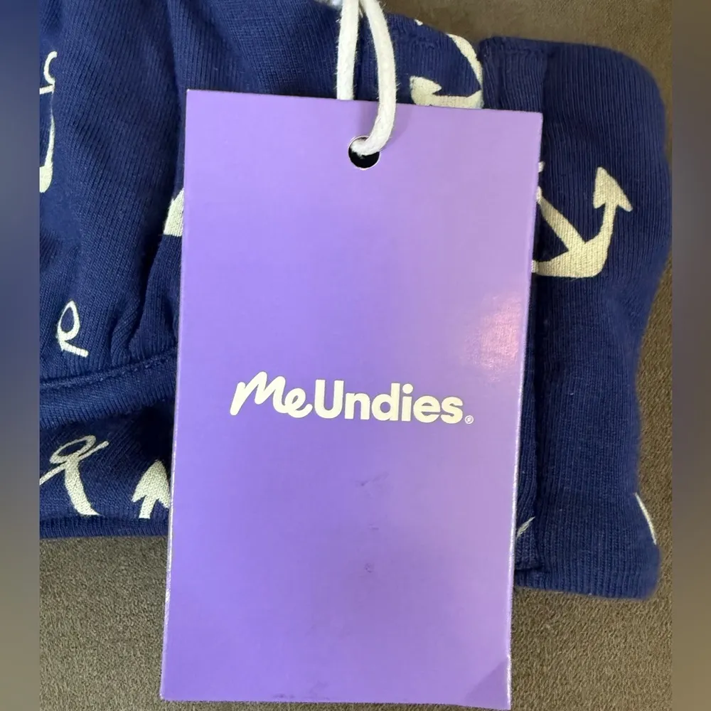 MeUndies UltraModal™ FeelFree Longline Bralette Anchors Away. Size S. Blue - Image 4