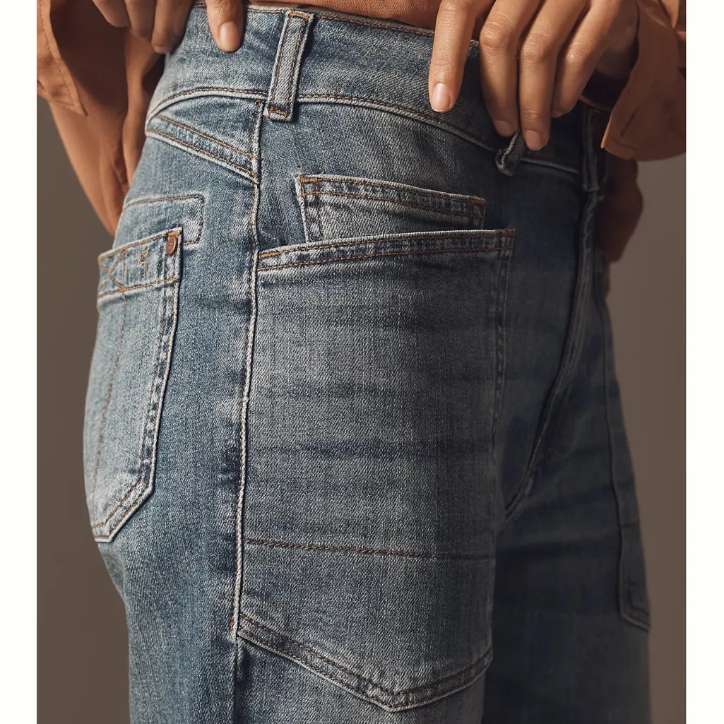 Pilcro The Wanderer Mid-Rise Relaxed Jeans in Rusty Blue Wash Size 26 - Image 4