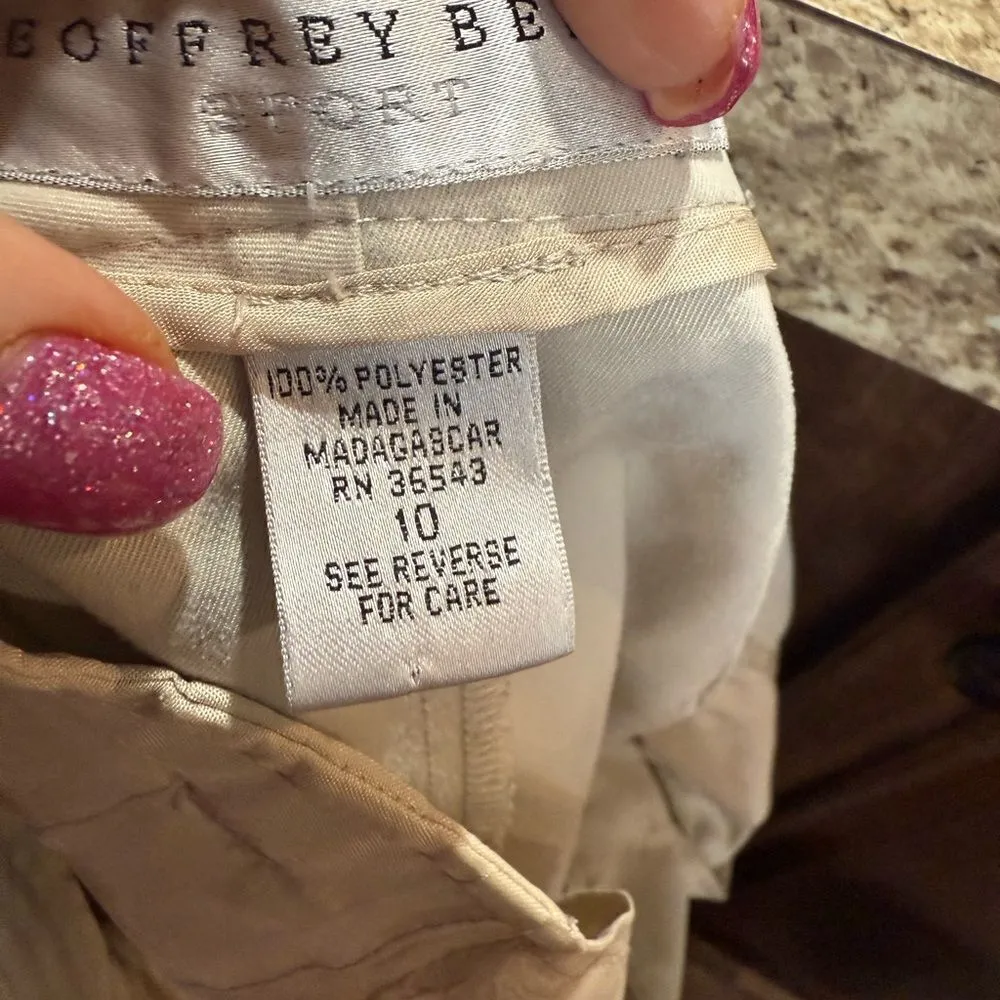 Geoffrey Beene Cream Shorts Size 10 - Image 4